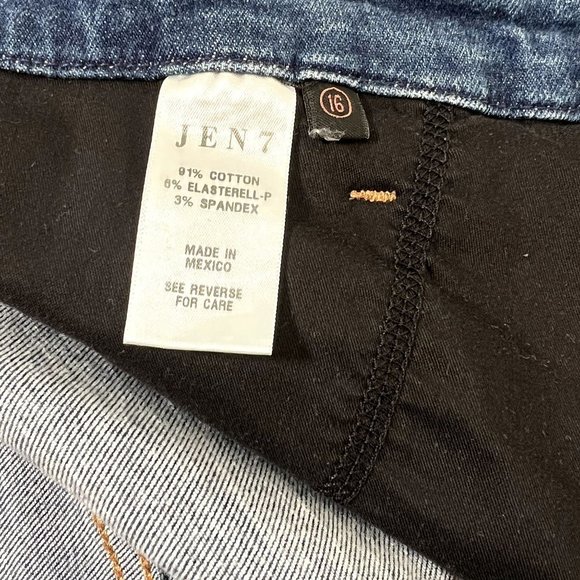 Jen7 For All Mankind Cropped Kick Jeans Size 16 - Picture 4 of 7
